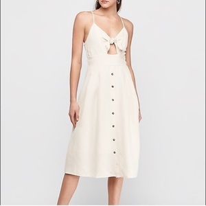Express peekaboo khaki summer dress
